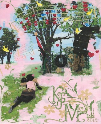 KERRY JAMES MARSHALL Vignettes: Vignette #14 (La La La) 16.75'' x 13.75'' Offset L