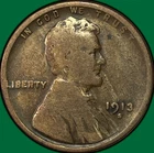 1913-S Lincoln Wheat Cent Very Good VG Coin #39898