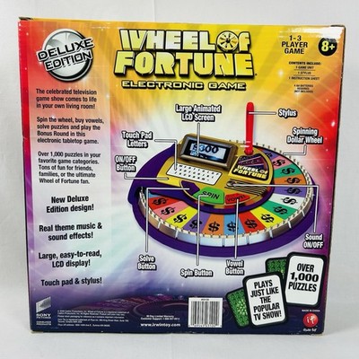 Wheel of Fortune Electronic Game Deluxe Edition 1000 Puzzles TV