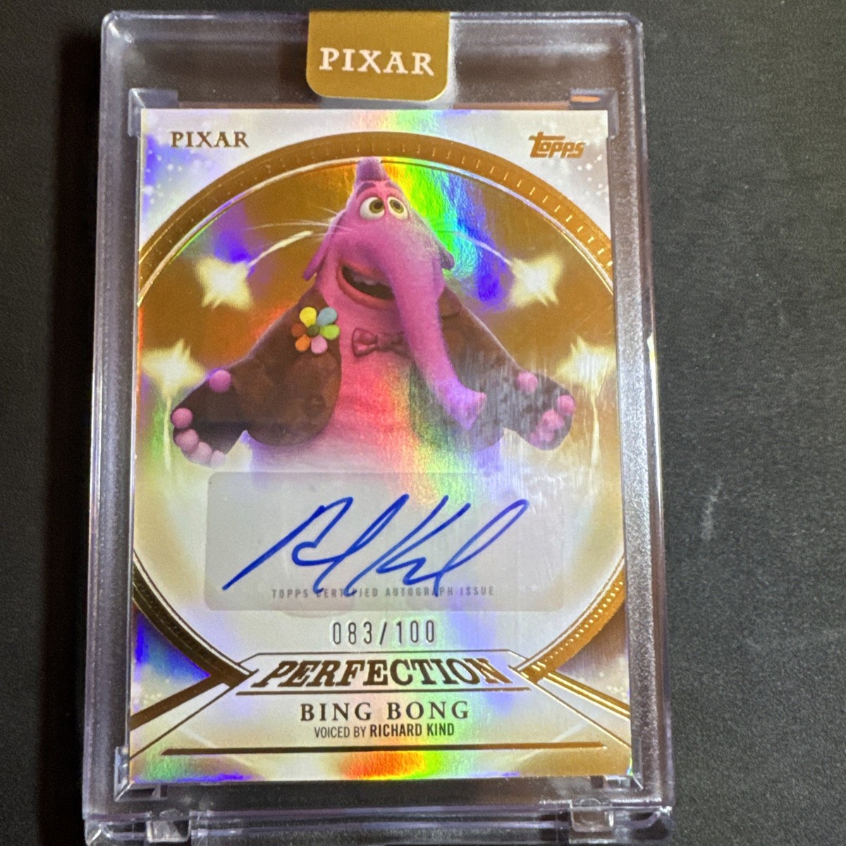 2025 Topps Pixar Gold Richard Kind as Bing Bong Perfection Auto