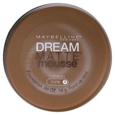 Maybelline Dream Matte Mousse Foundation CARAMEL Dark 2 .64oz NEW SEALED