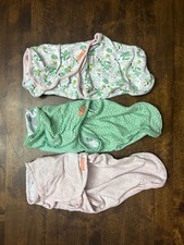 3-pack Baby SwaddleMe by Ingenuity Easy Change Swaddle Size Small/Medium Green