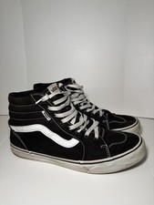 VANS Sk8-Hi Unisex Adults High Top Lace-Up Sneakers Black/White Solid