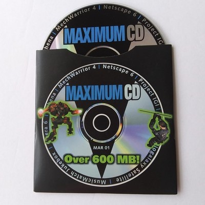Maximum PC March 2001 CD Game Software Demos MechWarrior 4 Netscape 6