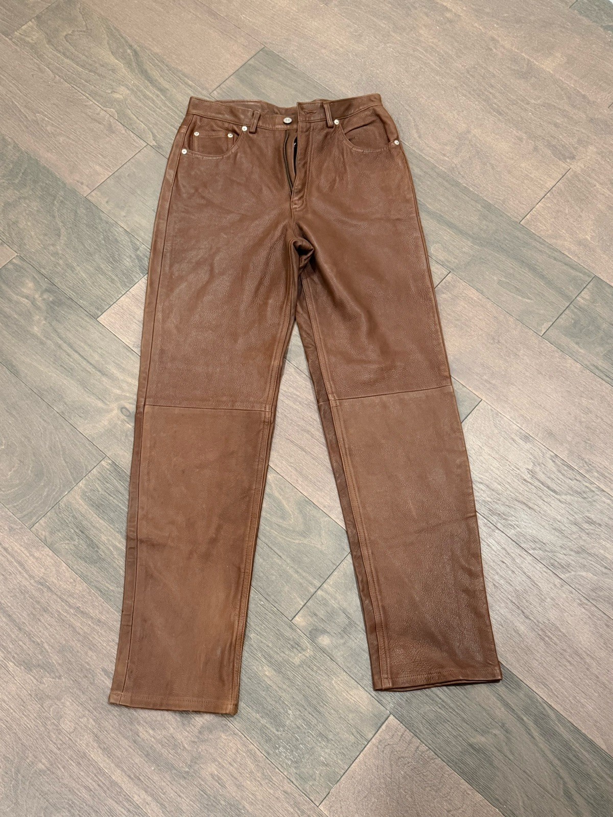 Vintage Womens Polo Ralph Lauren Country Leather Legging Jeans Pants Size 12 NEW image 3