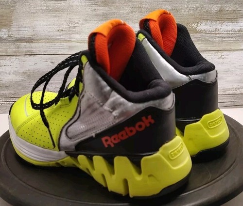 Youth Boys Reebok Zig Tech Basketball Shoes Size 1 Neon Yellow VGC - Picture 3 of 11