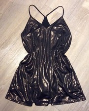 Sz Medium 12 / 14 Sparkle & Fade Bronze Urban Outfitters Party Dress