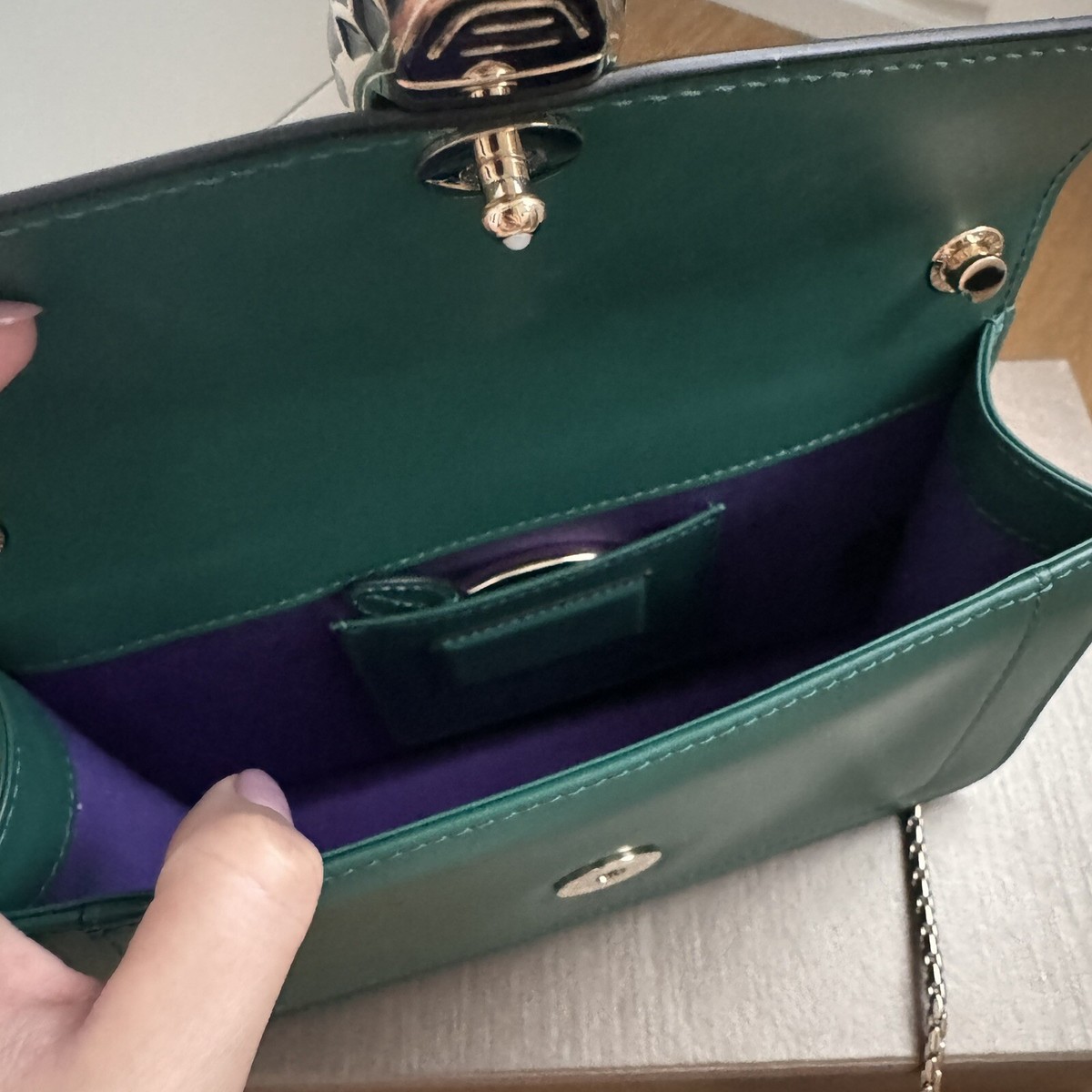 NEW $3500 BVLGARI BULGARI Serpenti Forever Chain Crossbody Bag 