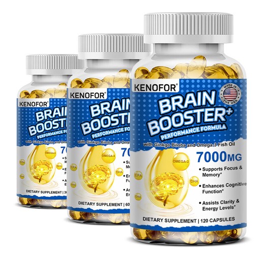 Gehirn Gesundheit & Gedächtnis Booster, Fokusfunktion, Klarheit Nootropic Ergänzung