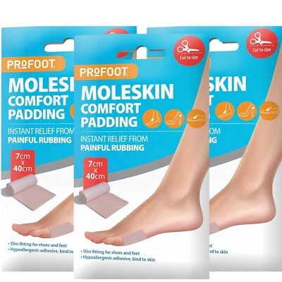 Profoot Mole Skin Comfort Padding 7cmx40cm (Pack 3)