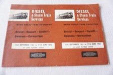 '61 Bristol Newport Swansea Wales Diesel Trains British Rail Railway Timetable