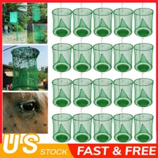  Ranch Green Cage w/ Pots Indoor & Outdoor Fly Trap Net Pest Bug Catcher Lot US