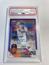 2023 Topps Chrome Vaughn Grissom Rookie Autograph Purple /250 PSA 10 👀🔥