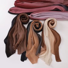 Wrinkled Scarves Women's Headscarves Gradient Muslim Scarves Long Turban Hijabs