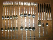 Vintage Silver Plate Flatware Morning Star Oneida Community Knives Forks Spoons