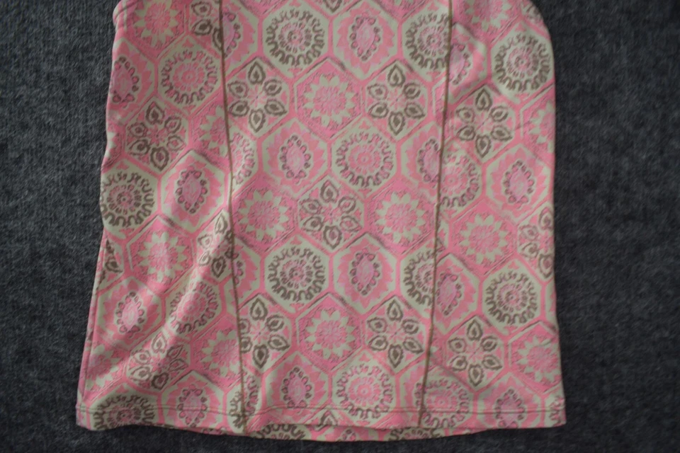 Camiseta sin mangas Maaji Racerback pequeña rosa verde malla perforada nailon spandex Foto 3 de 4