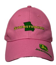 John Deere Farm Girl Tractor Syden Stricker Pink Baseball Hat Cap