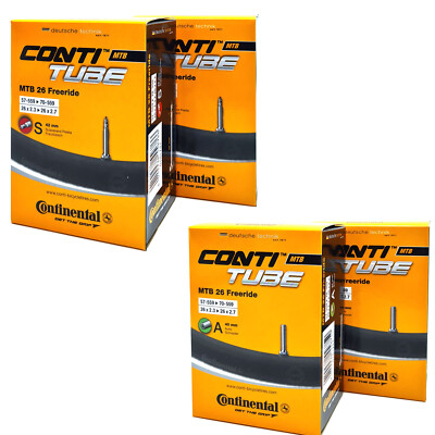 2x Continental Freeride Fahrrad Schlauch 26x2.30-2.70'' 57/70-559 AV o. SV  
