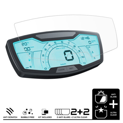 APRILIA RS125 (2021-) Screen Protector 2 x Ultra Clear & 2 x Reflected