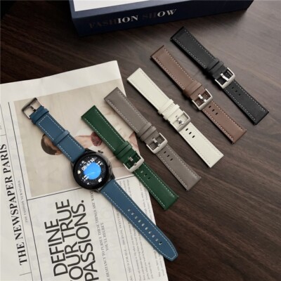 Genuine Leather Band Strap for Samsung Galaxy Watch 3 45mm 46mm Gear S3 22mm