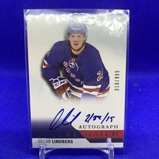 2015-16 SP Authentic Future Watch Auto Inscripted Oscar Lindberg 010/999 #275
