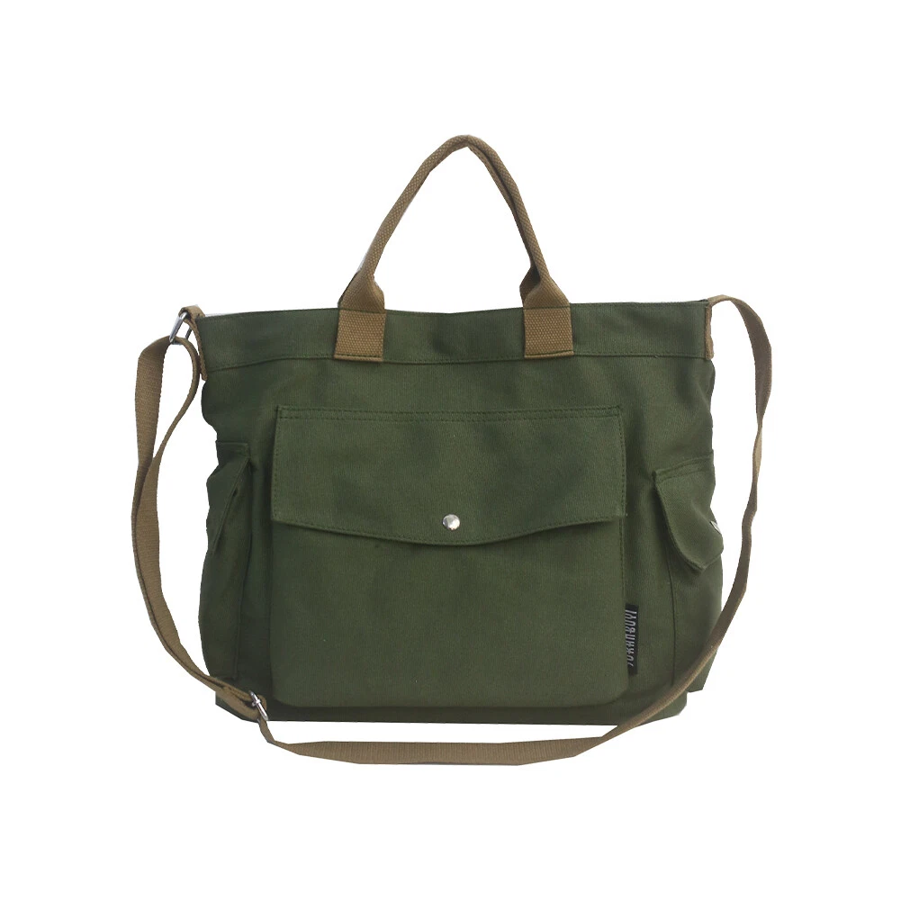 UNIQLO Borsa Pendolari in Tela Moda Shopping Bag Portatile Elegante per Lavoro (Verde S)