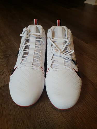 Sz 15 W Nike Alpha Menace Pro 2 Low Football Cleats Ohio State White DO6374-105 - Picture 6 of 7