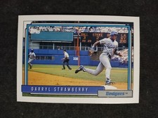 1992 Topps Baseball Card Darryl Strawberry #550 Los Angeles Dodgers