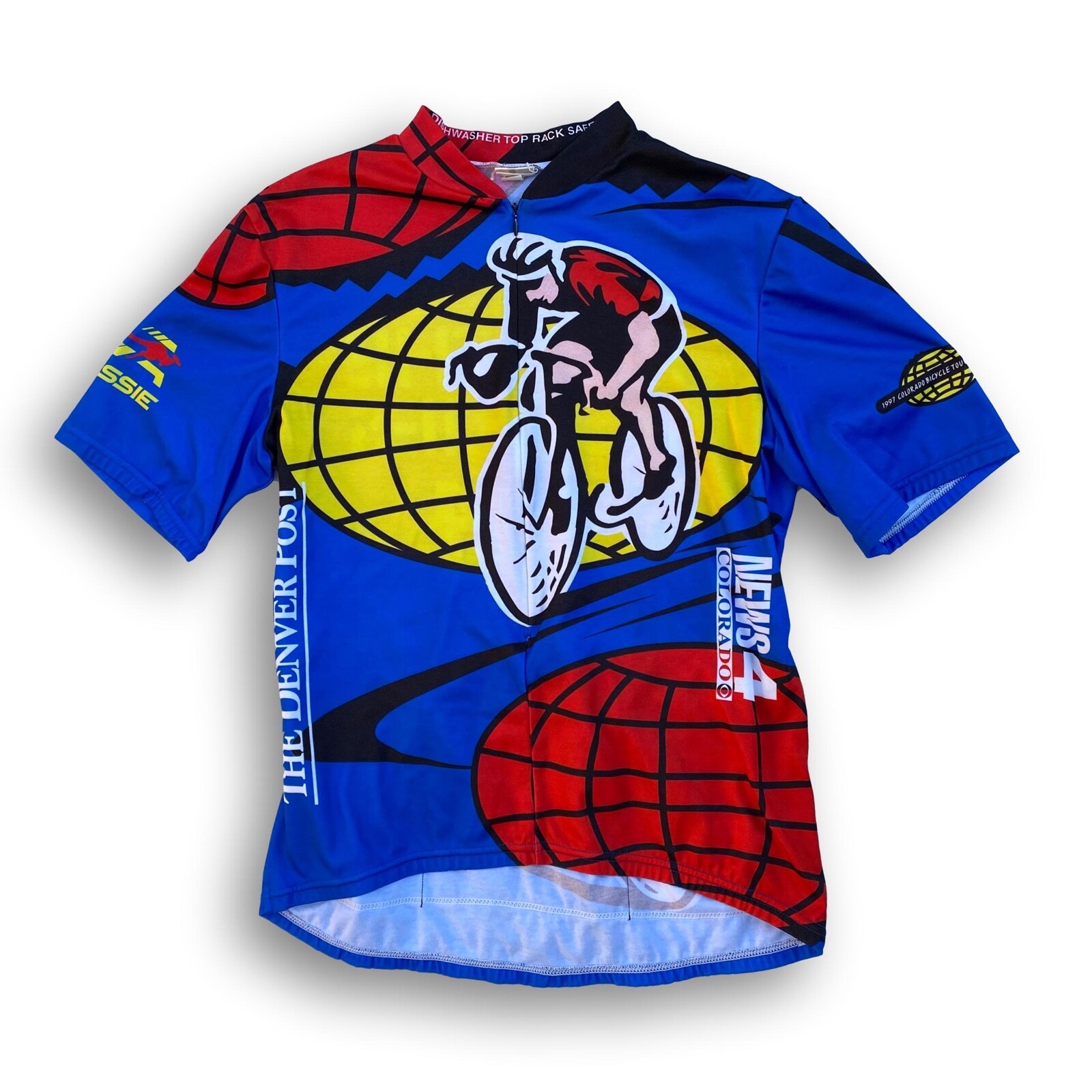 VTG Aussie Men's XXL Cycling Jersey 1997 Ride The Rockies Colorado 1/2