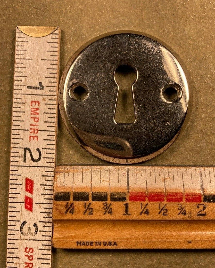 Chrome Mortise Lock Key Hole Cover Plate Lock Skeleton Key Escutcheon eBay