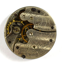 Vintage Waltham Seaside 0s 7J Hunting Pocket Watch Movement lot.wz