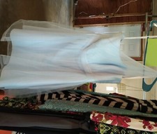 davids bridal bridesmaid dress size 12 blue one shoulder