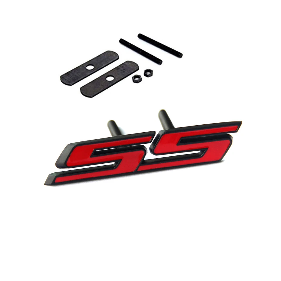 1x Rejilla OEM Emblema SS Insignia Frontal para SS 3D Camaro Negro Rojo Foto 2 de 3