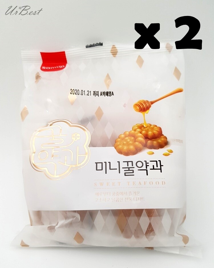 Korean Traditional Deep-fried Sweet Honey Cookies Samlip Mini