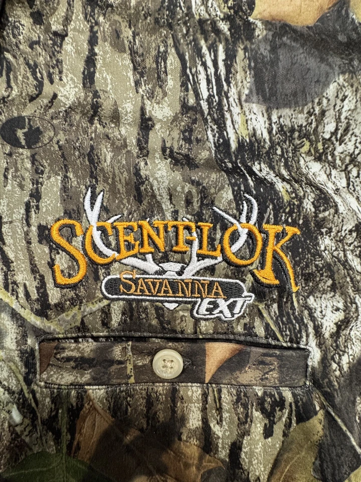 Scentlok Savanna EXT Camo Button Front Long Sleeve Hunting Shirt Mens Size Large - Image 3 of 4