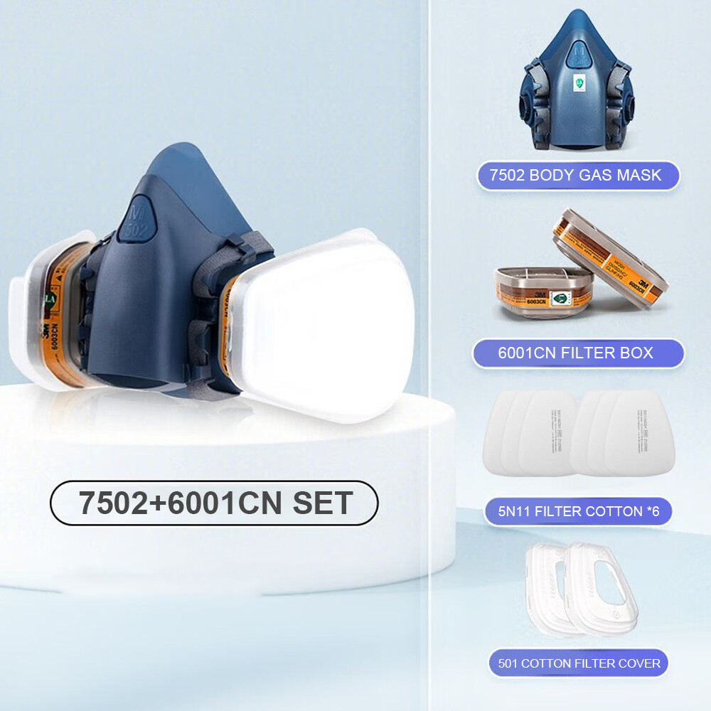 7502 Spray Painting Mask 11 in 1 Set Half Face Chemical Gas Vapor