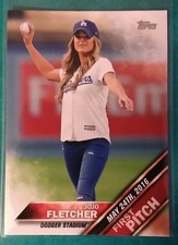 2016 TOPPS UPDATE FIRST PITCH JOJO FLETCHER #10 LOS ANGELES DODGERS 05/24/16 LA