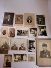 Lot 16 Antique Photographs/Postcards/Pictures Men Soldier Portraits RARE