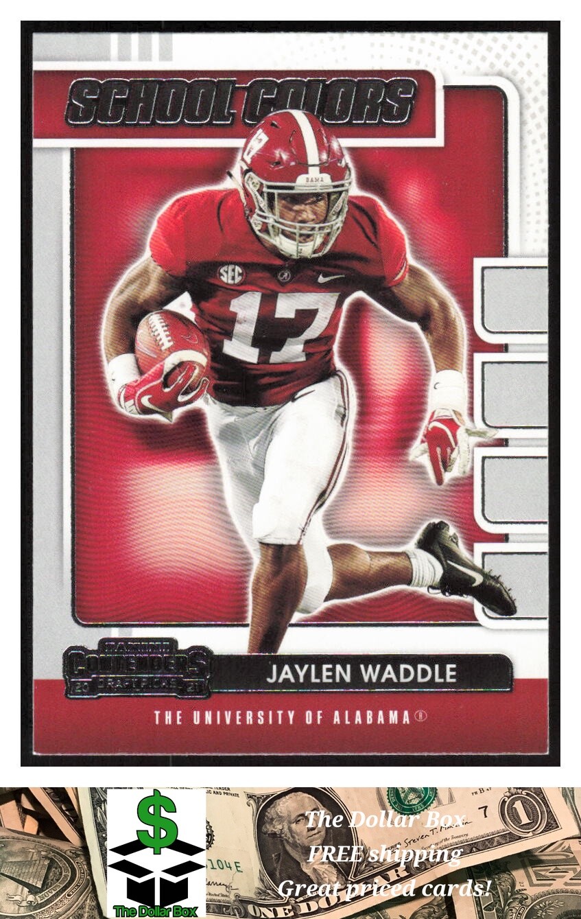 2021 Panini Contenders Draft School Colors #9 Jaylen Waddle - Alabama