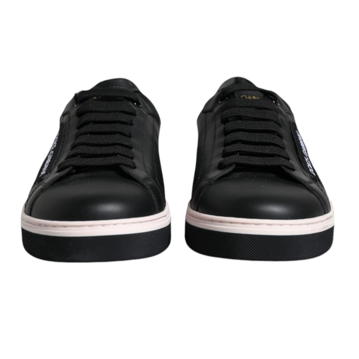 サンダル DOLCE GABBANA Men Sneakers A80440 AO60280999 Black DOLCE & GABBANA Shoes Black Leather Low Top Men Sneakers