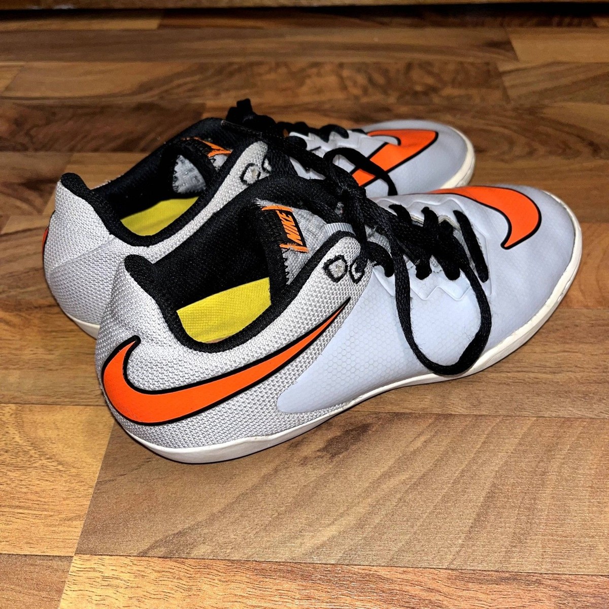 Nike 5Y Hypervenom X Grey Orange Indoor Turf Soccer Shoes