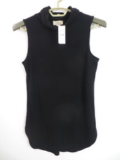 NWT LOFT Women's Lightweight Polyester Tank Top Mock Neck Black Size XS 34.99