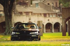 Cars nissan 240sx custom Desk Mat Stitched