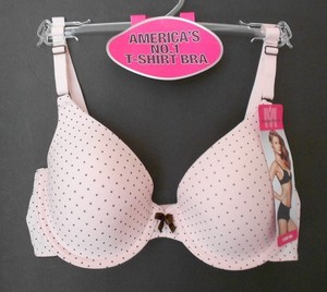 34d nwt polka underwire maidenform demi bra dot shirt pink