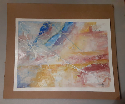 Ricardo Silva Cordero art ''Abstraccion Absoluta 24'', 14.5 x 10.5 in  w/Certs