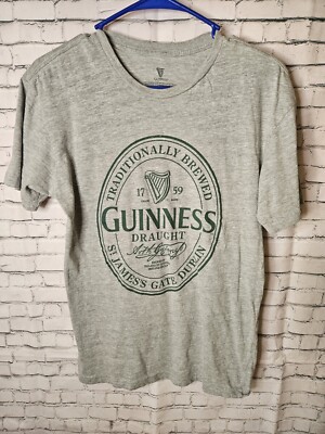 Guinnes T Shirt Gray Men's - Size S