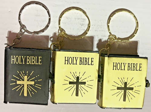 Mini Holy Bible Key Chain Keychain Religion - Picture 3 of 5