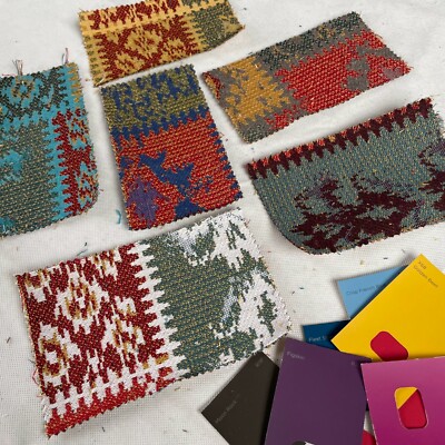Schwerer Tribal Kelim Patchwork Polsterstoff für Kissen & Vorhänge