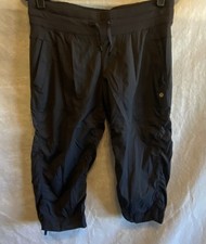 LULULEMON Size 8 Black Dance Studio Crop II Unlined Mid-Rise Pants LW6601S