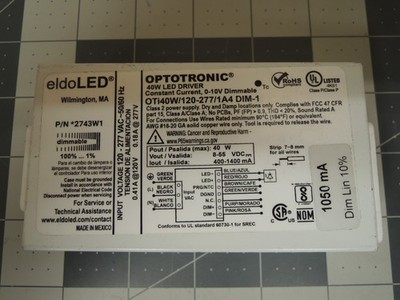 eldoLED Optotronic 40W Constant Current LED Driver - OTi40W/120-277/1A4/DIM-1